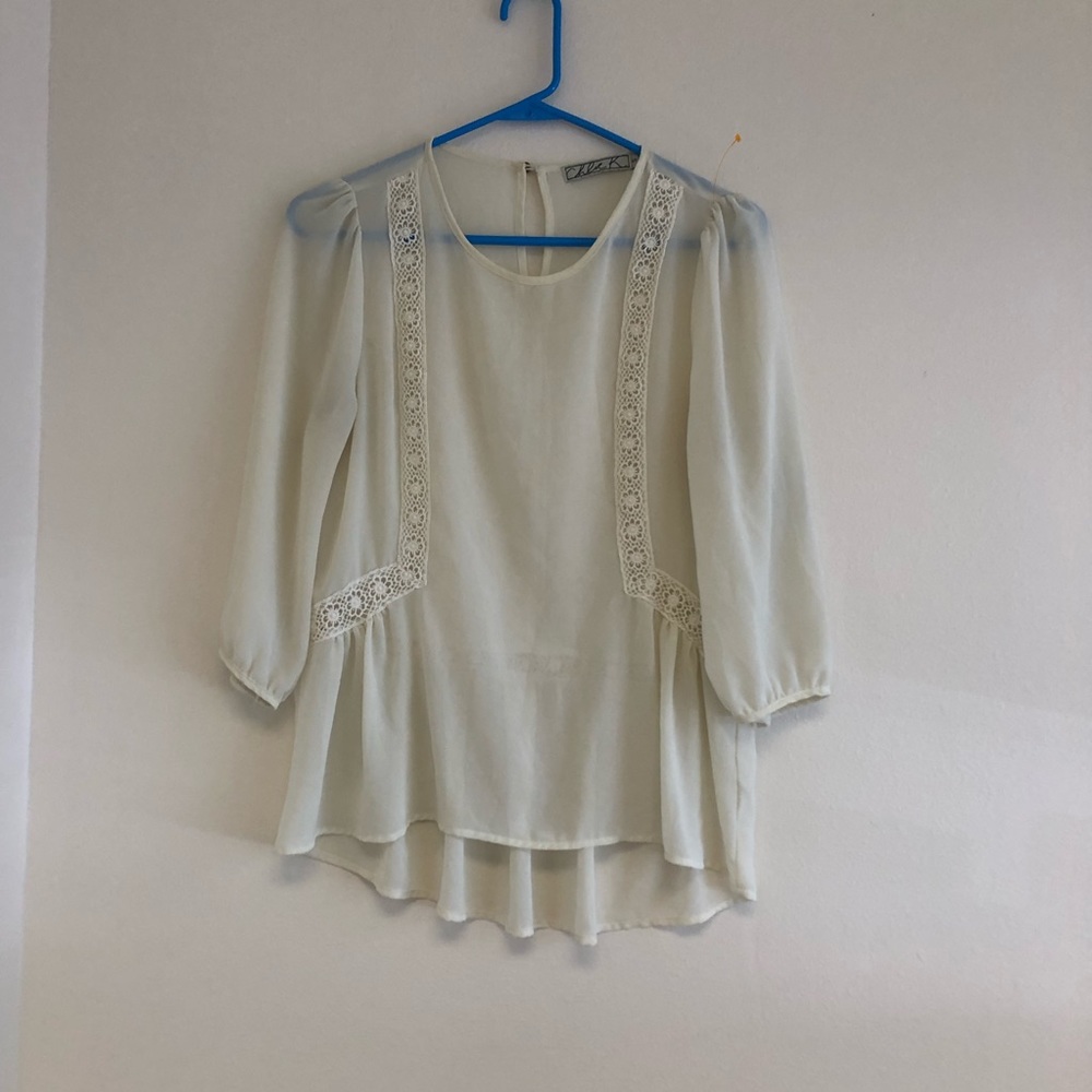 White chiffon blouse